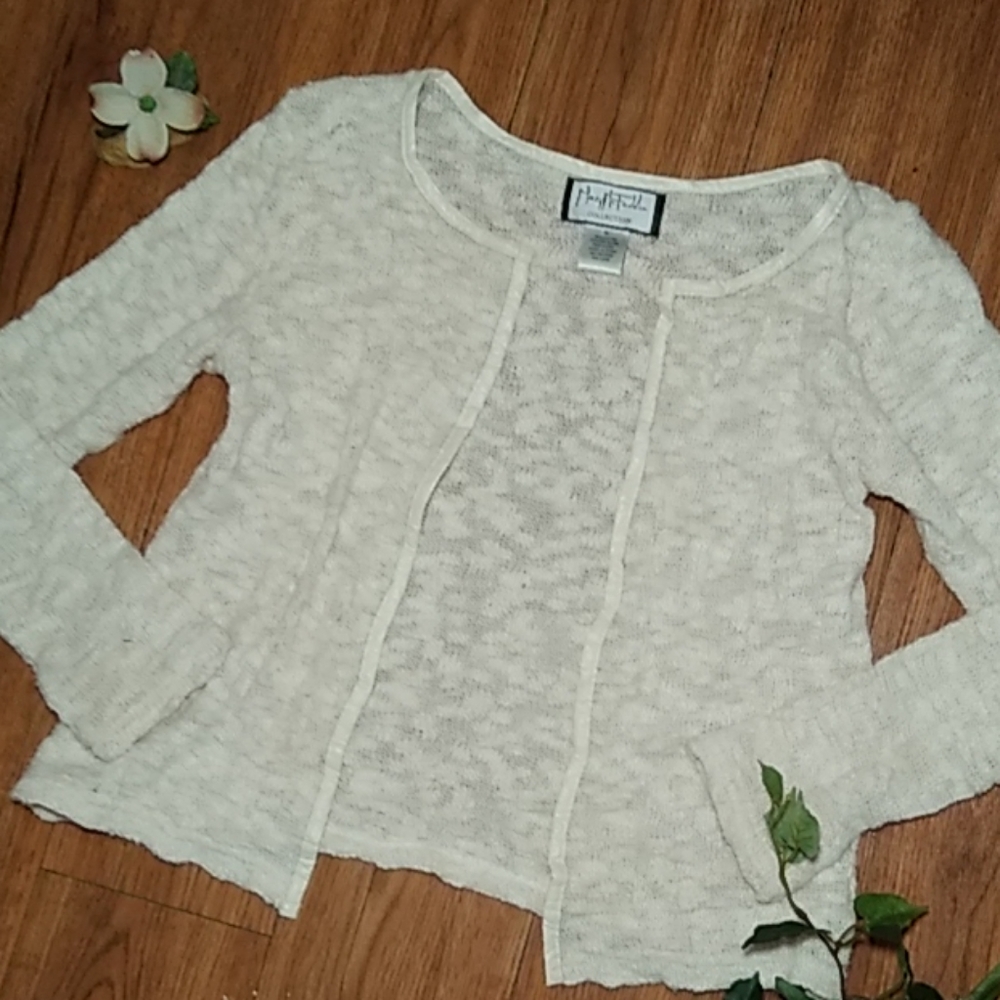 🎋Mary McFadden Collections open front Cardigan